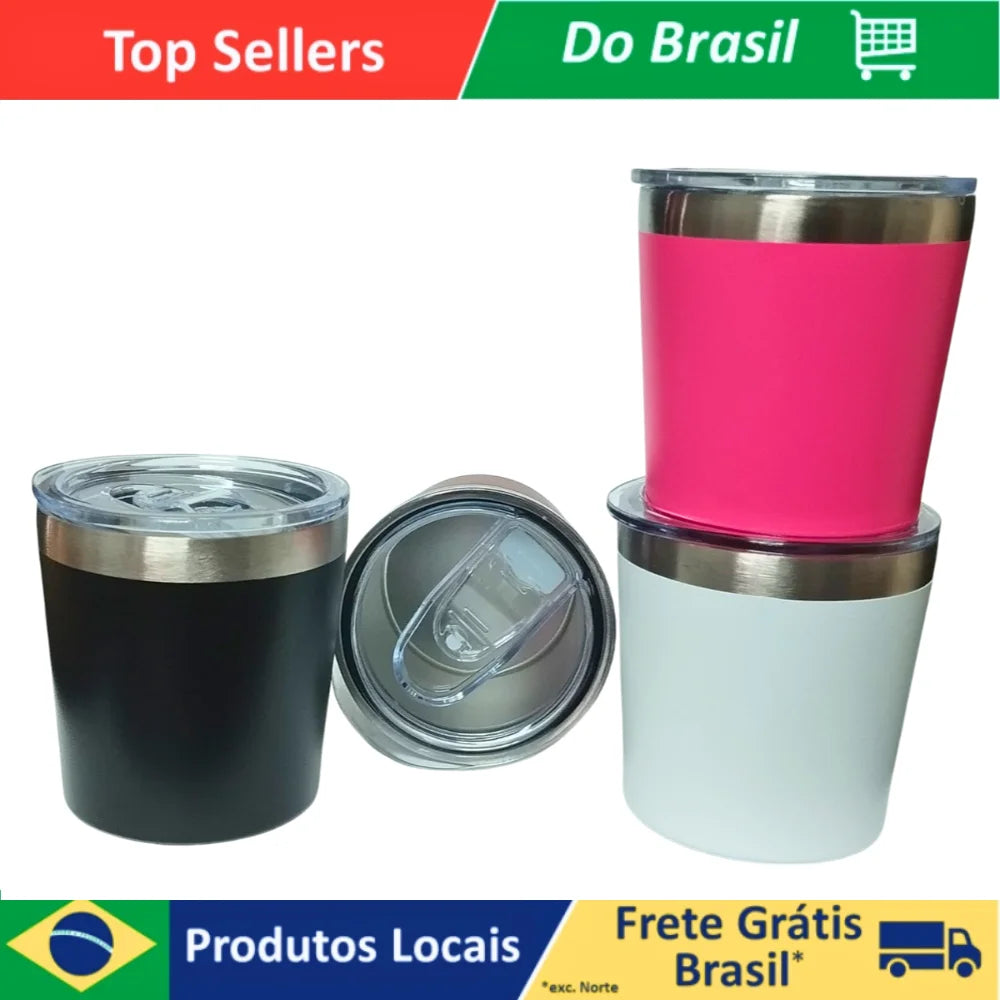 200ml (6.8 fl oz) Matte Stainless Steel Thermal Cuia Cup with Acrylic Lid