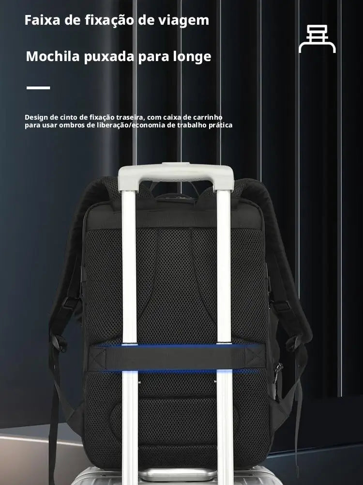 Unisex Anti-Theft Backpack 20-35 L (5.3-9.2 gal) Water-Resistant Travel Bag with Combination Lock