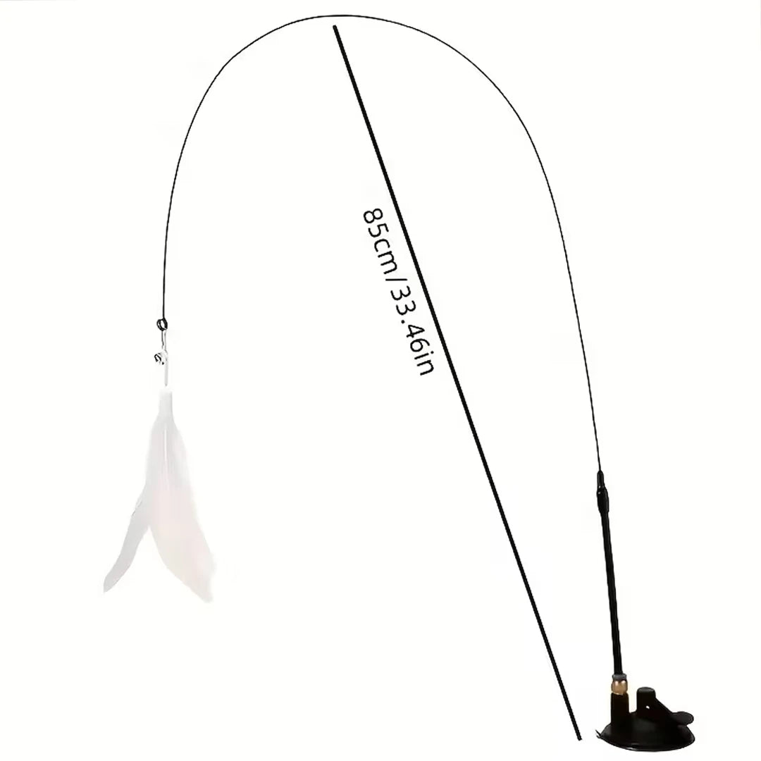 Interactive Cat Feather Teaser Toy with Bell view 5