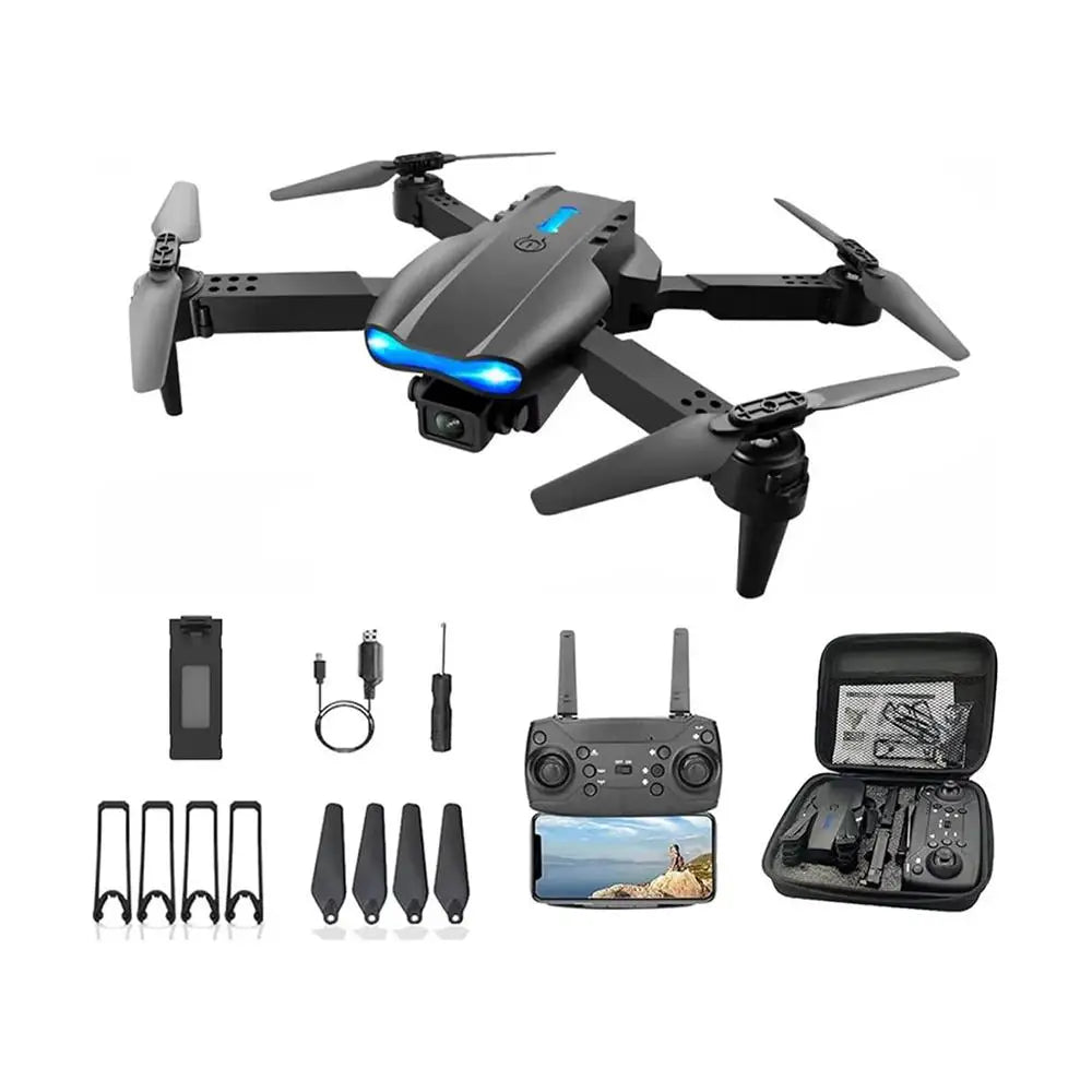 Foldable 4K Dual-Camera FPV Quadcopter Drone – WiFi Remote, 2.4GHz, 100m Range, Propeller Guards