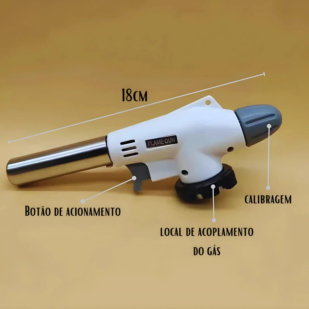 Professional Adjustable Butane Culinary Torch – 1300°C Kitchen Blowtorch for Creme Brulee & Confectionery