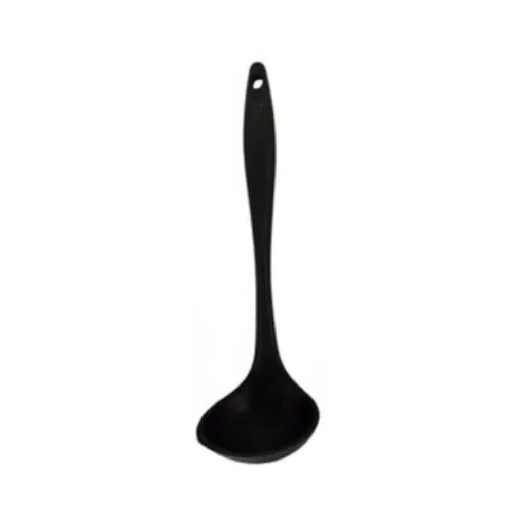 Black Silicone Cooking Spoon – Heat-Resistant BPA-Free Non-Stick Kitchen Utensil