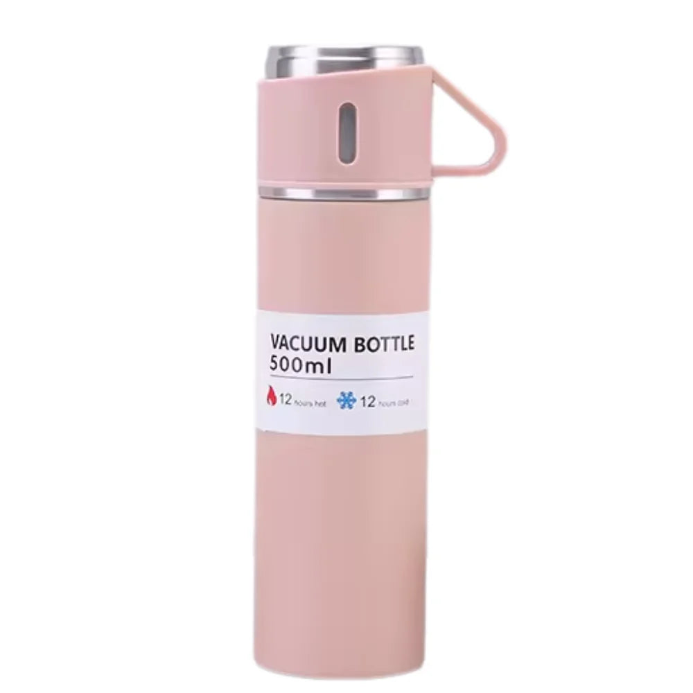 Vacuum Insulated Stainless Steel Coffee Flask 500 mL (17 fl oz) Travel Thermos with Cup Lid