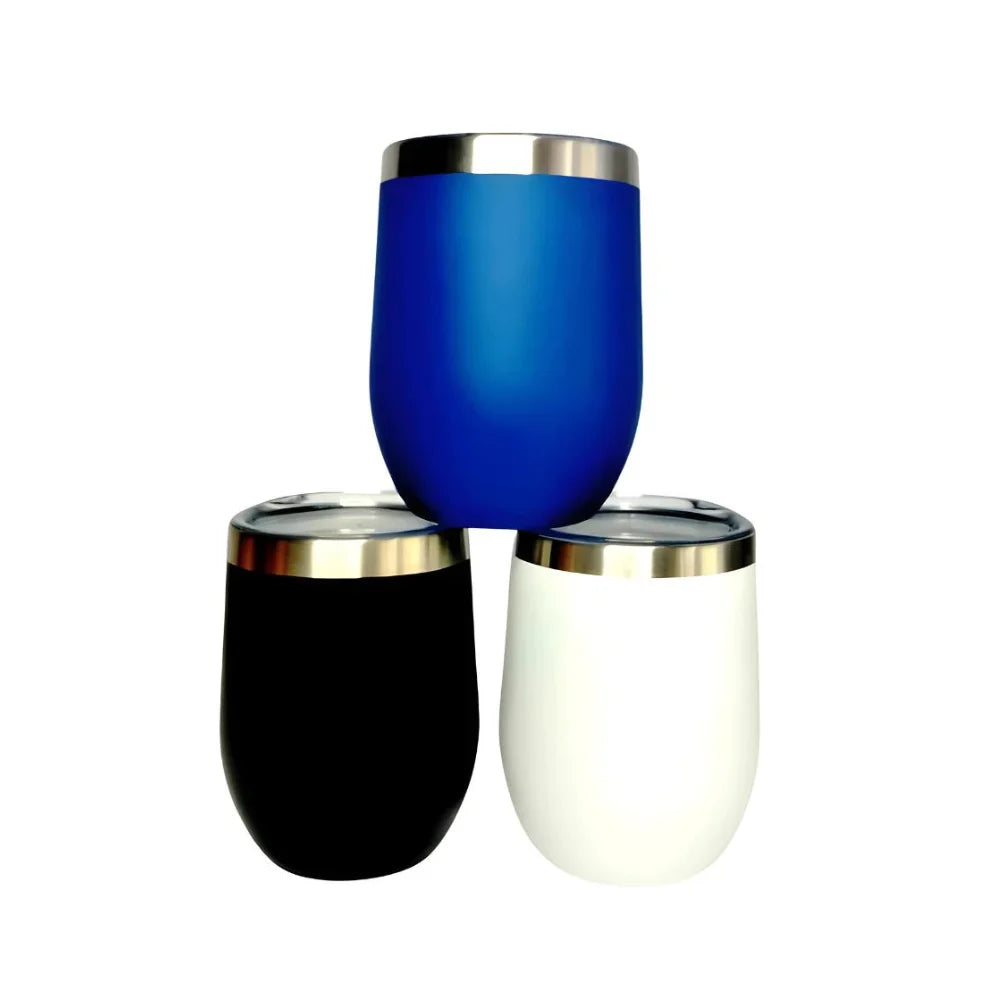 350 ml (12 fl oz) Stainless Steel Vacuum Insulated Thermal Mug with Matte Acrylic Lid - Assorted Colors