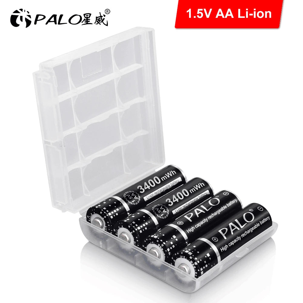 1.5V AA Rechargeable Li-ion Battery 3400mWh AA R6 Rechargeable Batteries (4-20 Pack) for Remote Control Toys