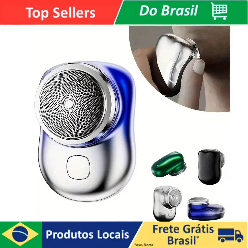 Mini Portable Rechargeable USB Washable Electric Shaver Pocket Beard Trimmer for Men