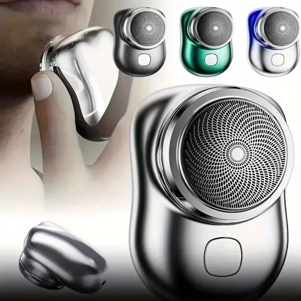 Mini Portable Rechargeable USB Washable Electric Shaver Pocket Beard Trimmer for Men