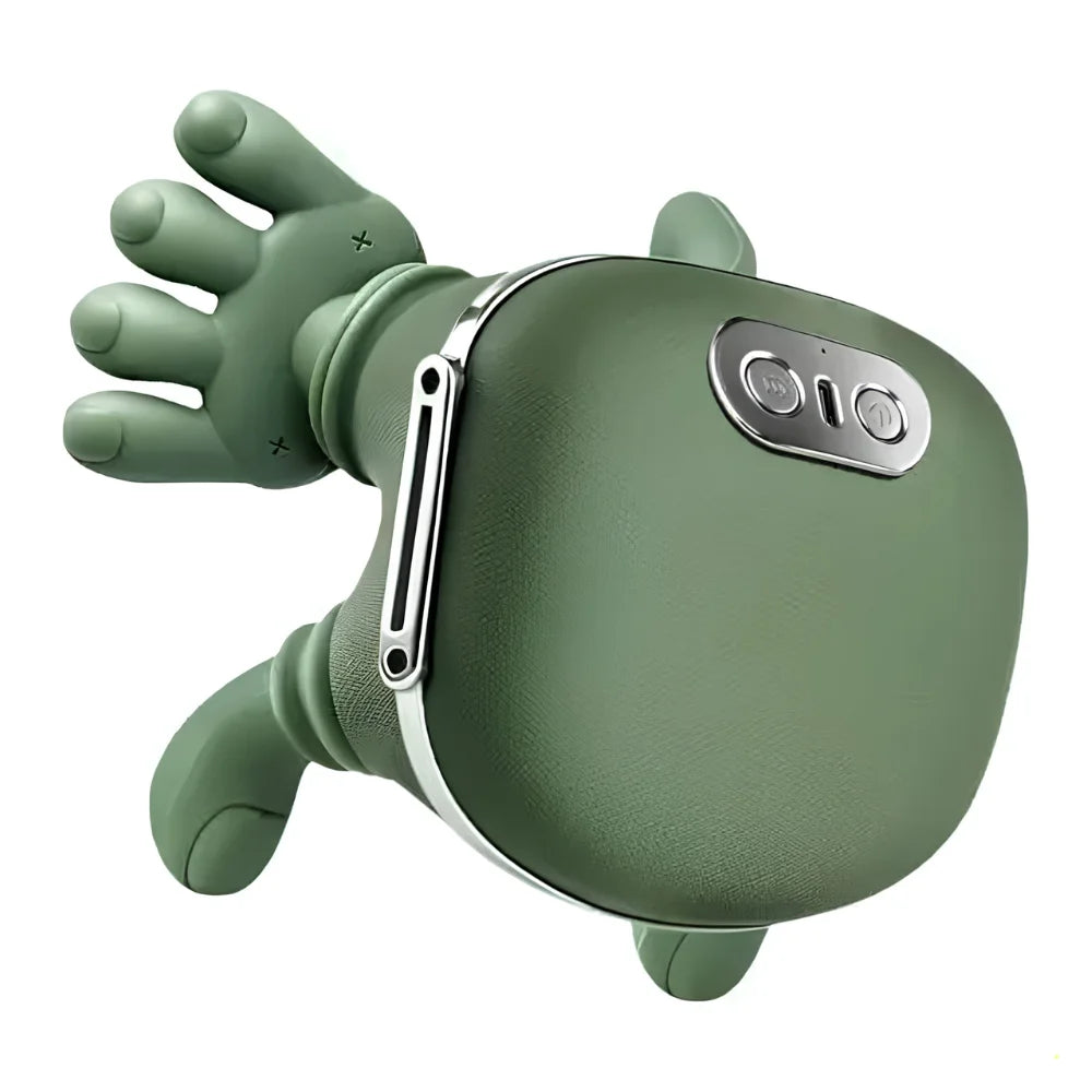 Portable USB Rechargeable Neck & Shoulder Hammering Massager with Heat and Adjustable Intensity