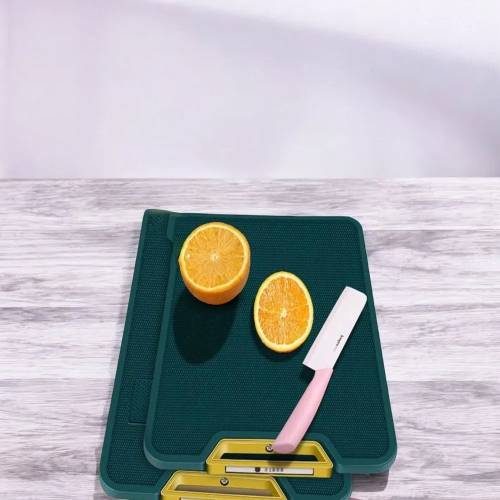 Set of Up to 3 Rectangular Antibacterial Cutting Boards with Handle and Non-Slip Surface