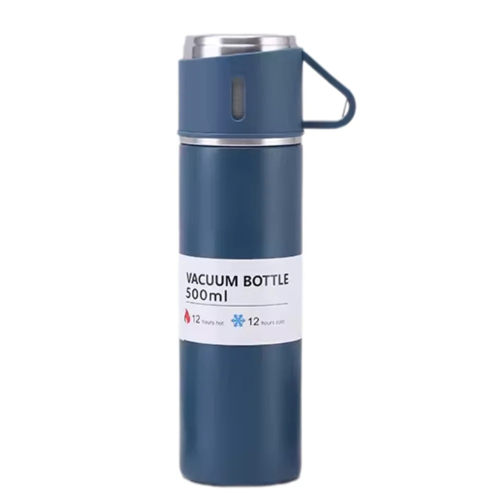 Vacuum Insulated Stainless Steel Coffee Flask 500 mL (17 fl oz) Travel Thermos with Cup Lid