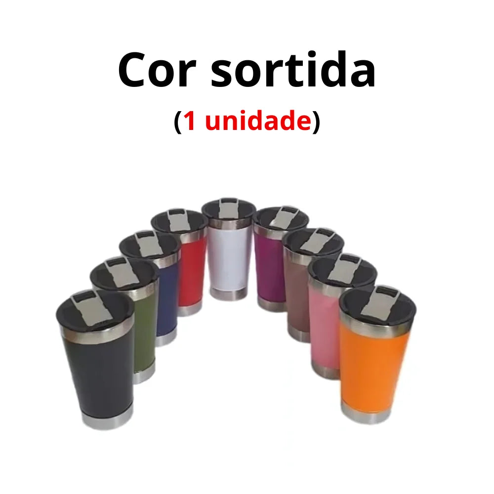 473ml (16 fl oz) Double-Wall Vacuum Insulated Travel Mug with Lid & Bottle Opener – Keeps Drinks Hot or Cold