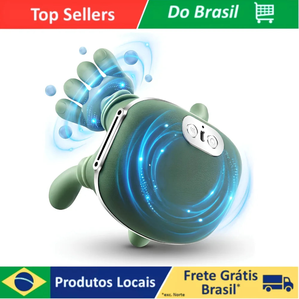 Portable USB Rechargeable Neck & Shoulder Hammering Massager with Heat and Adjustable Intensity