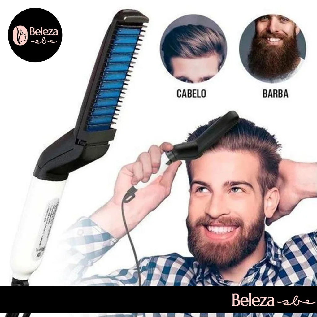 Portable Electric Hair and Beard Straightening Comb - Styling Brush