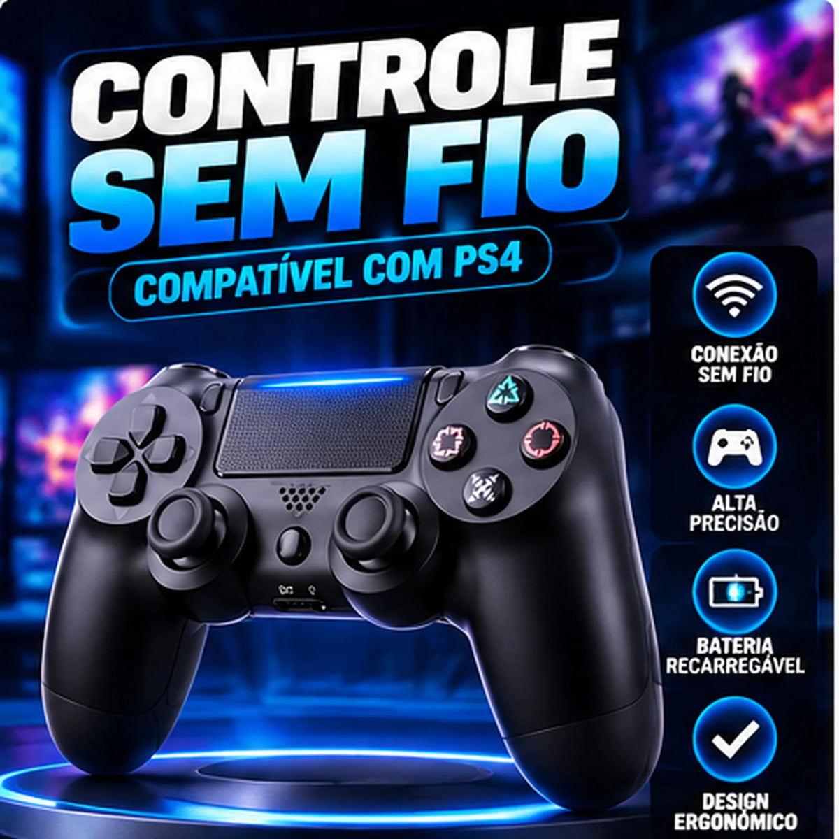Wireless Bluetooth Gamepad Controller - Ergonomic Touchpad Gamepad for Console, PC & Mobile