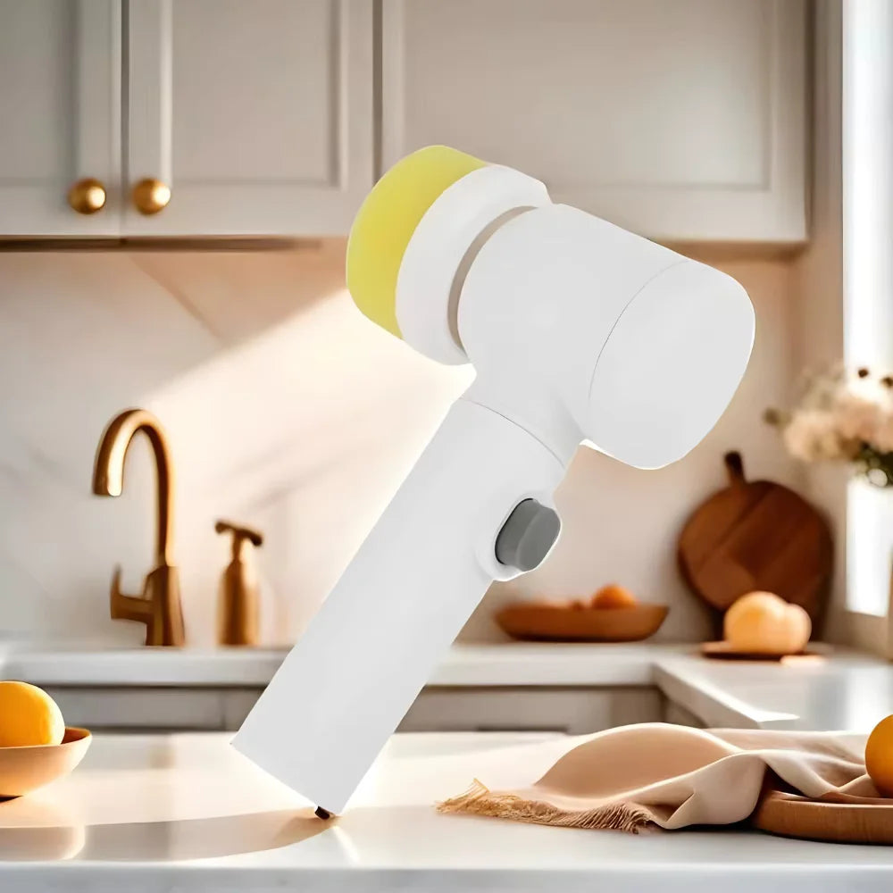 5-in-1 Rechargeable Electric Cleaning Brush, Wireless Multipurpose Scrubber for Home, Kitchen & Bathroom