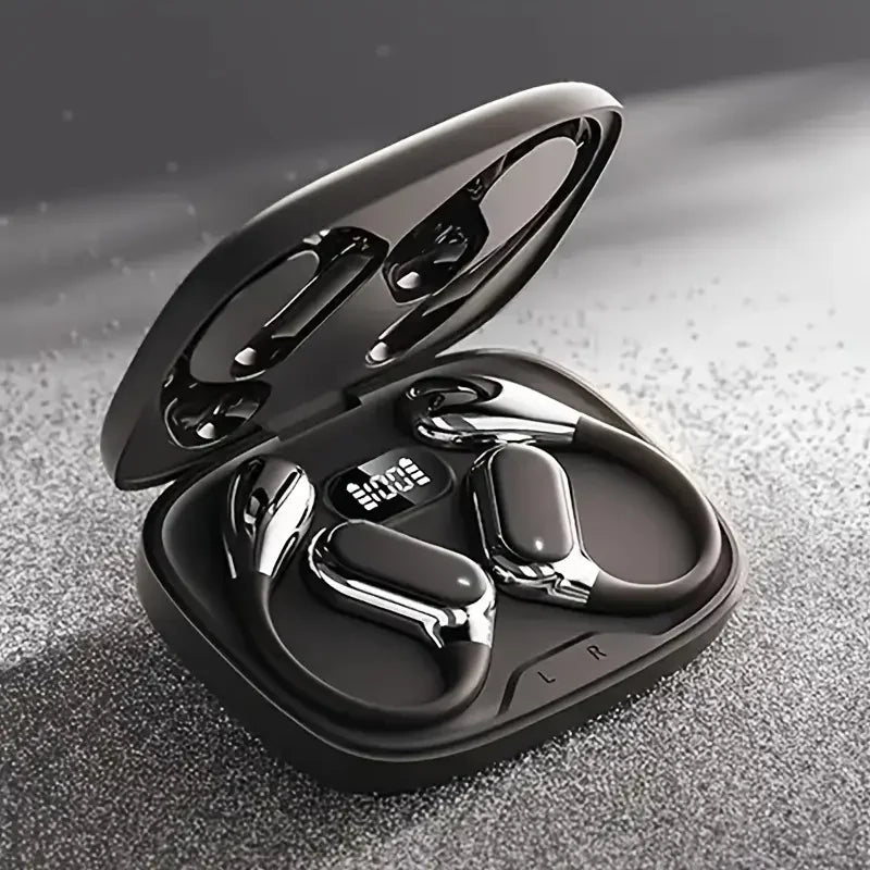 AI Translation Bluetooth Earphones — HD Audio, LED Battery Display, Touch Control & Charging Case for Sports & Commuting