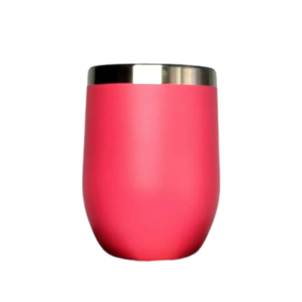 350 ml (12 fl oz) Stainless Steel Vacuum Insulated Thermal Mug with Matte Acrylic Lid - Assorted Colors