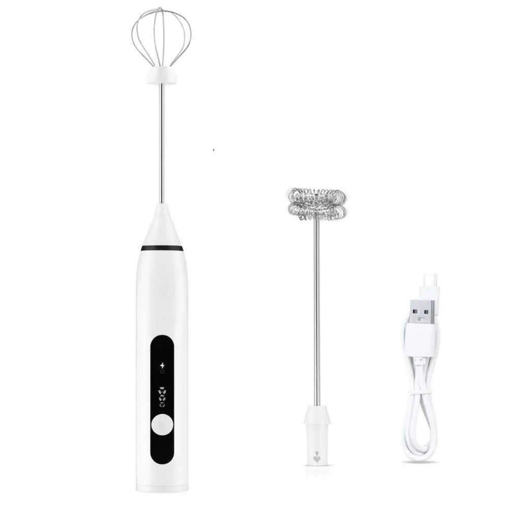 Mini Rechargeable Handheld Milk Frother & Mixer USB Portable for Coffee, Eggs & Drinks