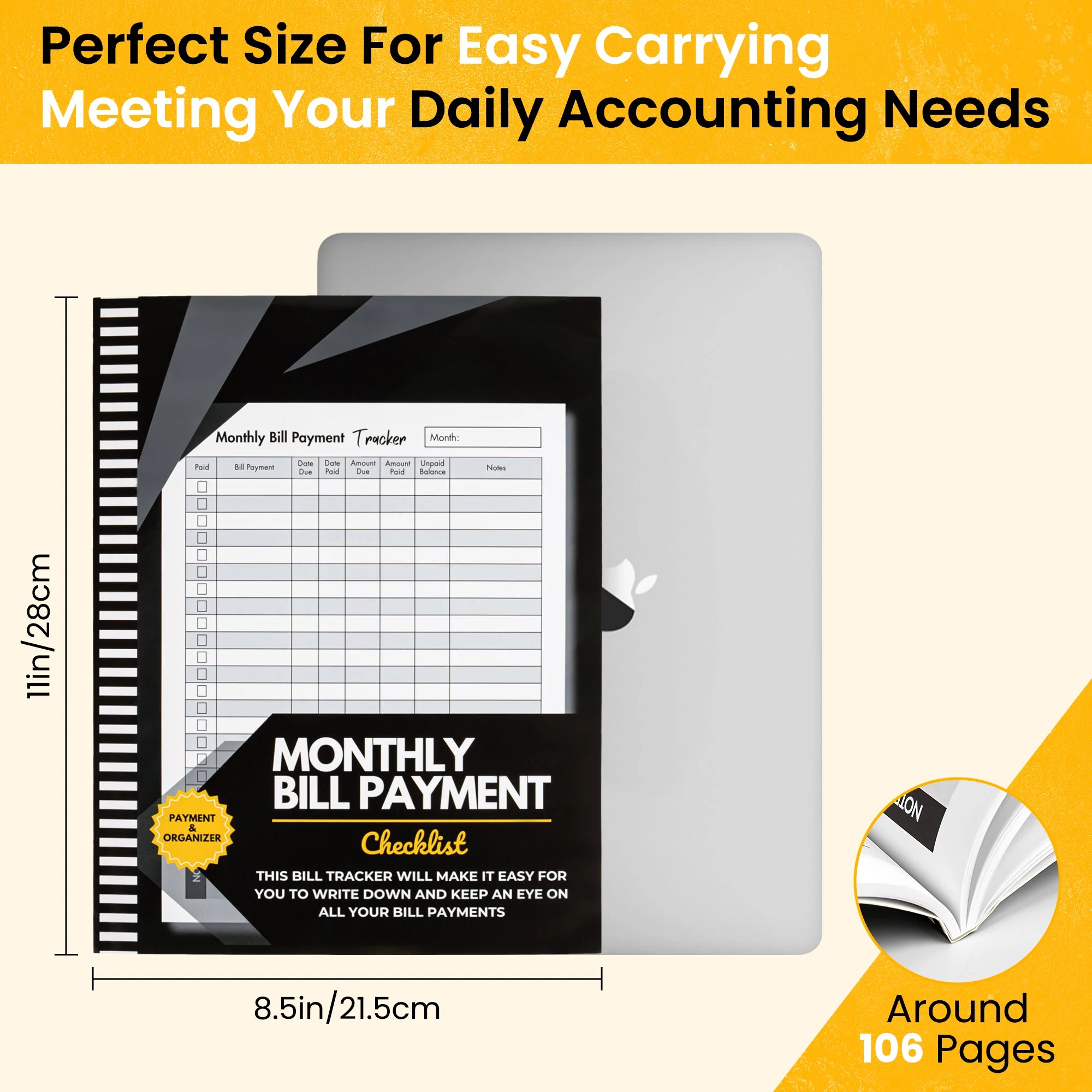 Bill Tracker & Budget Planner - Monthly Expense Organizer & Payment Tracker, 8 x 10 in (20.32 x 25.4 cm), 120 Pages