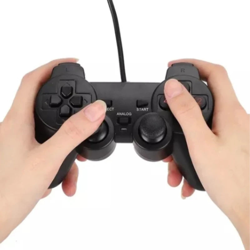 USB Controller for PC and Console – Joystick with Vibration, Cable 1.5–1.8 m (4.9–5.9 ft)