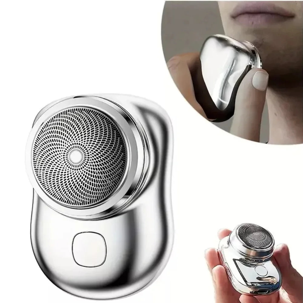 Mini Portable Rechargeable USB Washable Electric Shaver Pocket Beard Trimmer for Men