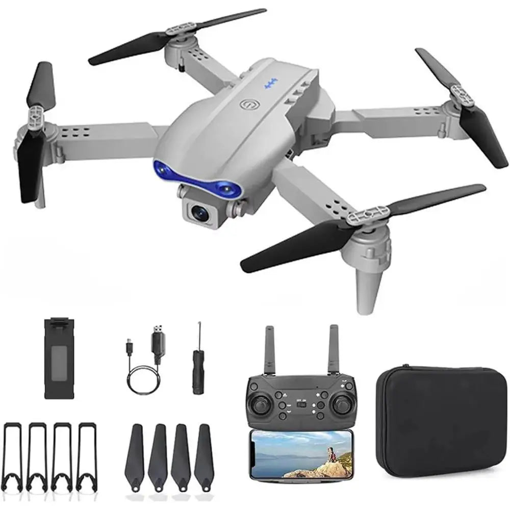 Foldable 4K Dual-Camera FPV Quadcopter Drone – WiFi Remote, 2.4GHz, 100m Range, Propeller Guards