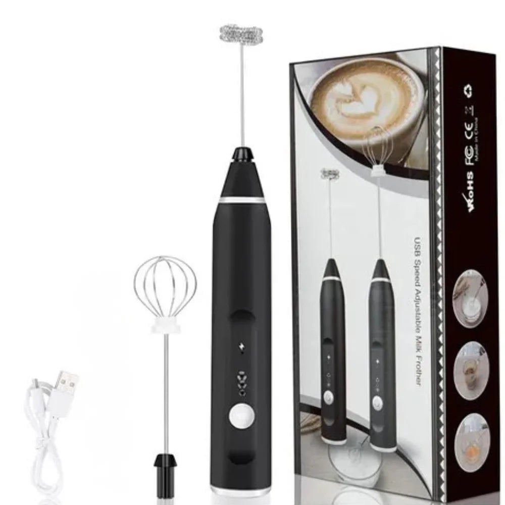 Mini Rechargeable Handheld Milk Frother & Mixer USB Portable for Coffee, Eggs & Drinks