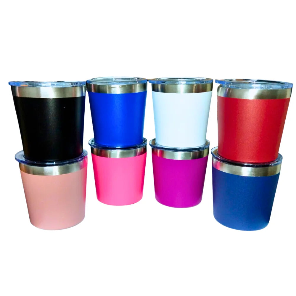 200ml (6.8 fl oz) Matte Stainless Steel Thermal Cuia Cup with Acrylic Lid