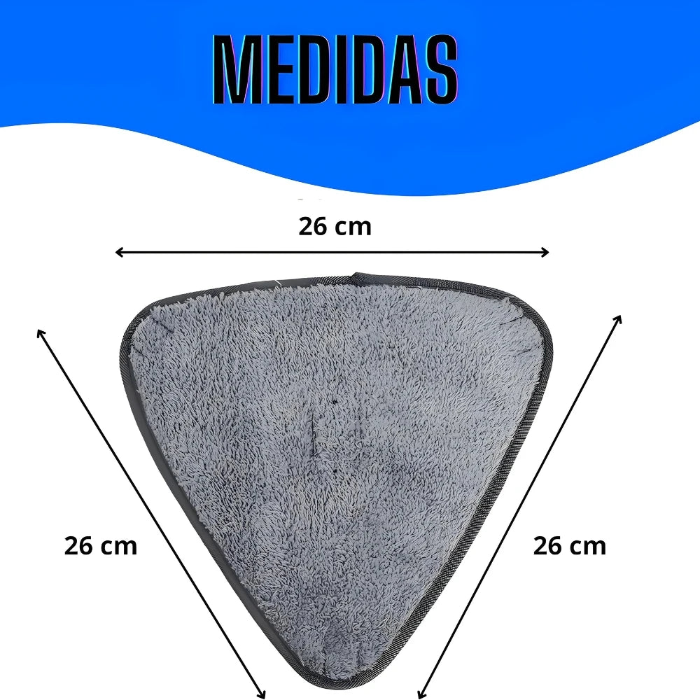 6-Pack Microfiber Refill Kit – Replacement Cloths for 360° Triangular Swivel Mop