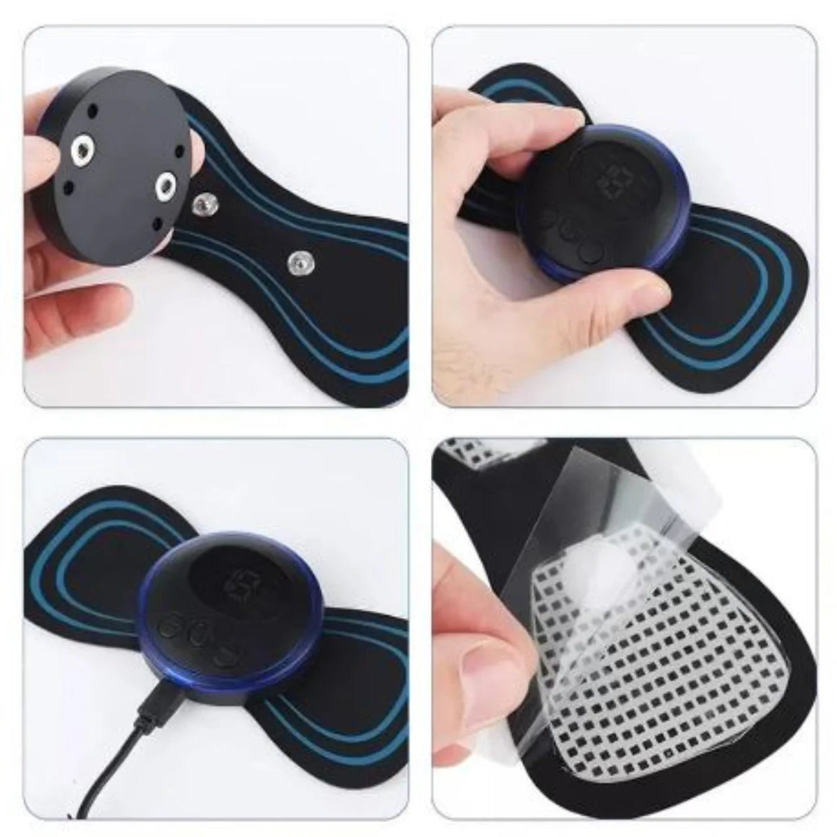 Portable Electric EMS Massager 8 Modes 19 Intensities – USB Body Massager for Neck Back Legs
