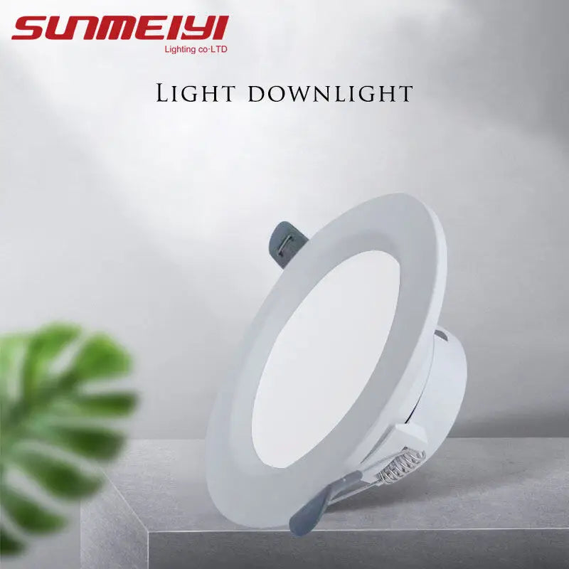 5W LED Round Recessed Downlight 110-240V - 9cm (3.5in) Dia, 7-8.5cm (2.8-3.35in) Cutout - Indoor Spot Light for Bedroom Kitchen Foyer