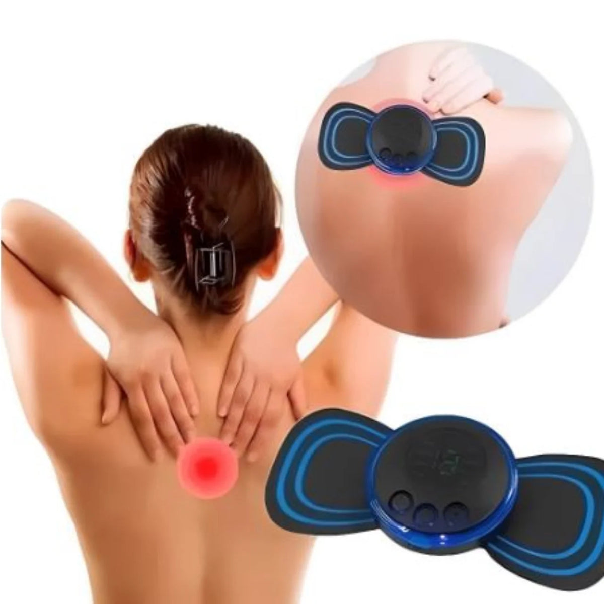 Portable Electric EMS Massager 8 Modes 19 Intensities – USB Body Massager for Neck Back Legs