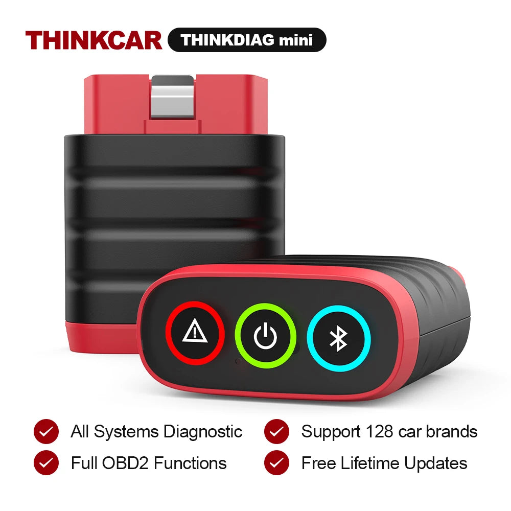 Mini OBD2 Bluetooth Car Diagnostic Scanner - Full-System Code Reader, Lifetime Free All-Car Diagnostics