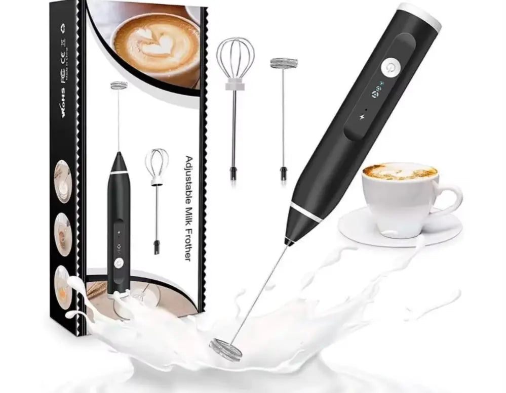 Mini Rechargeable Handheld Milk Frother & Mixer USB Portable for Coffee, Eggs & Drinks