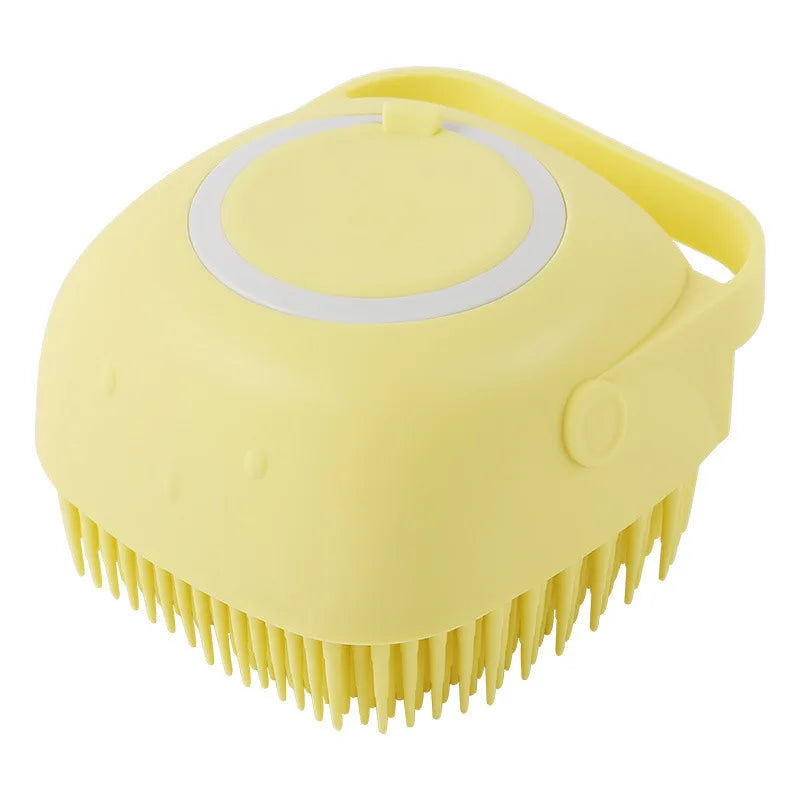 Silicone Shampoo & Bath Scrubber - Dual-Sided Body Massage Brush for Baby, Kids & Adults