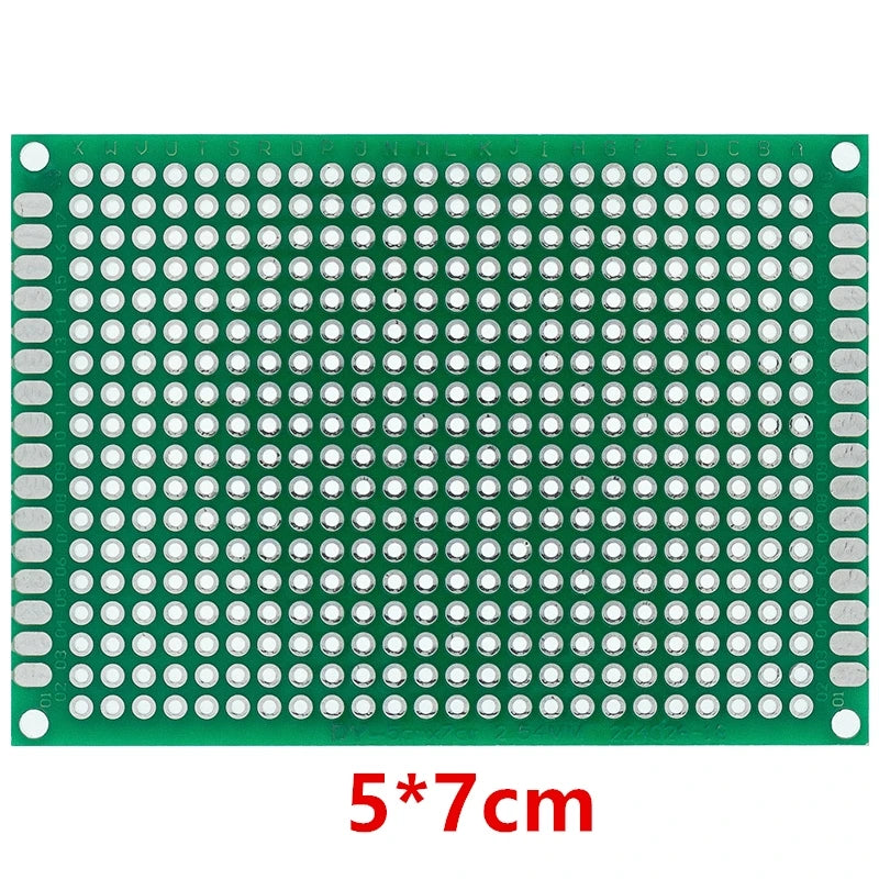 Double-Sided PCB Protoboard for DIY Electronics — Assorted Sizes 2x8cm to 9x15cm (0.8x3.1in to 3.5x5.9in)