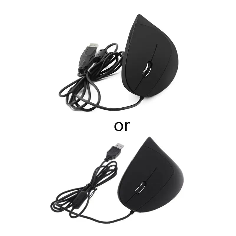 Wired Vertical Ergonomic Mouse — Left & Right Hand, 800–1600 DPI USB Optical for PC & Laptop