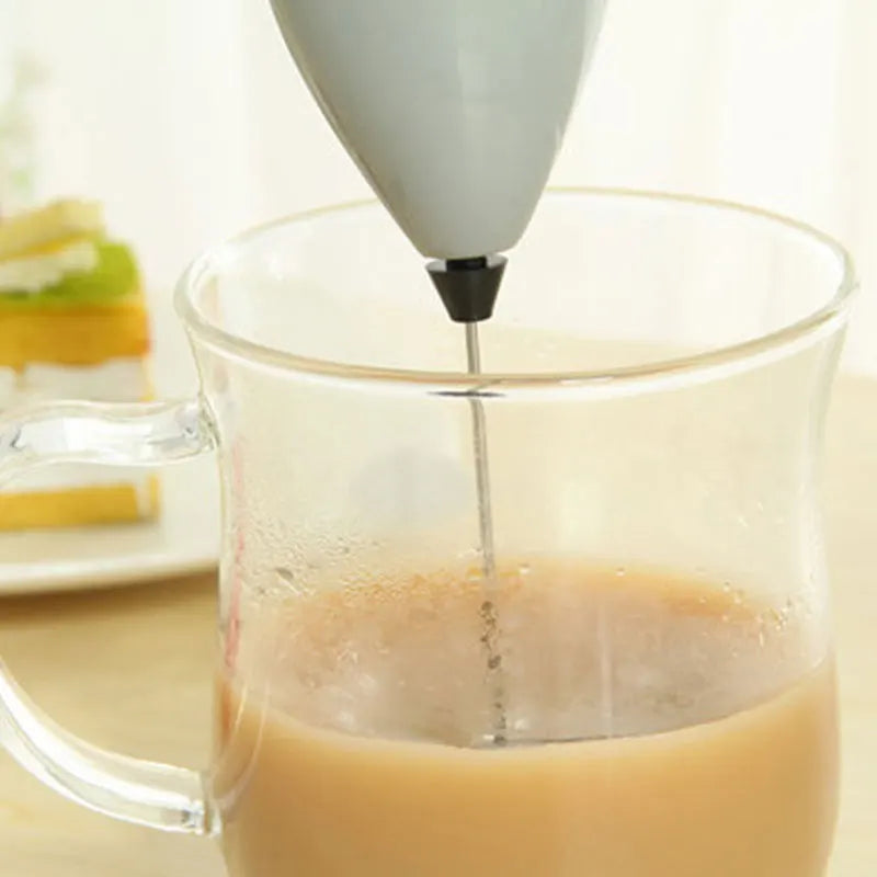 Battery-Powered Handheld Milk Frother – Mini Electric Coffee Whisk & Egg Beater for Cappuccino, Latte, Shakes