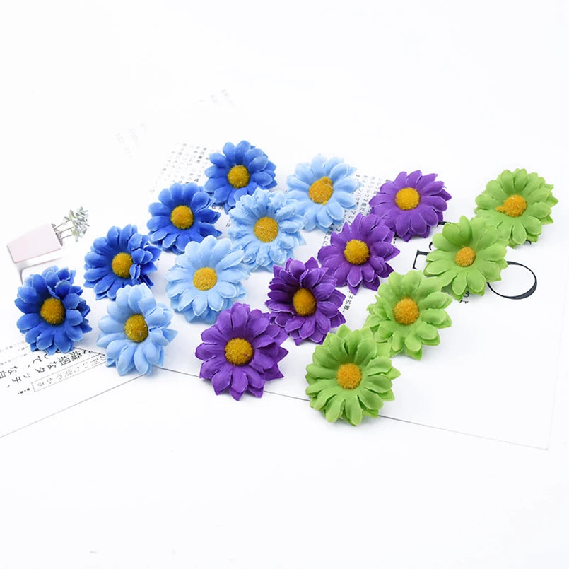 Artificial Silk Daisy Flowers 30/50/100-Pack 5 cm (2 in) for Home Decor, Wedding, Vase, Table, Wreaths and DIY Crafts