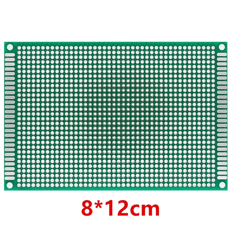 Double-Sided PCB Protoboard for DIY Electronics — Assorted Sizes 2x8cm to 9x15cm (0.8x3.1in to 3.5x5.9in)