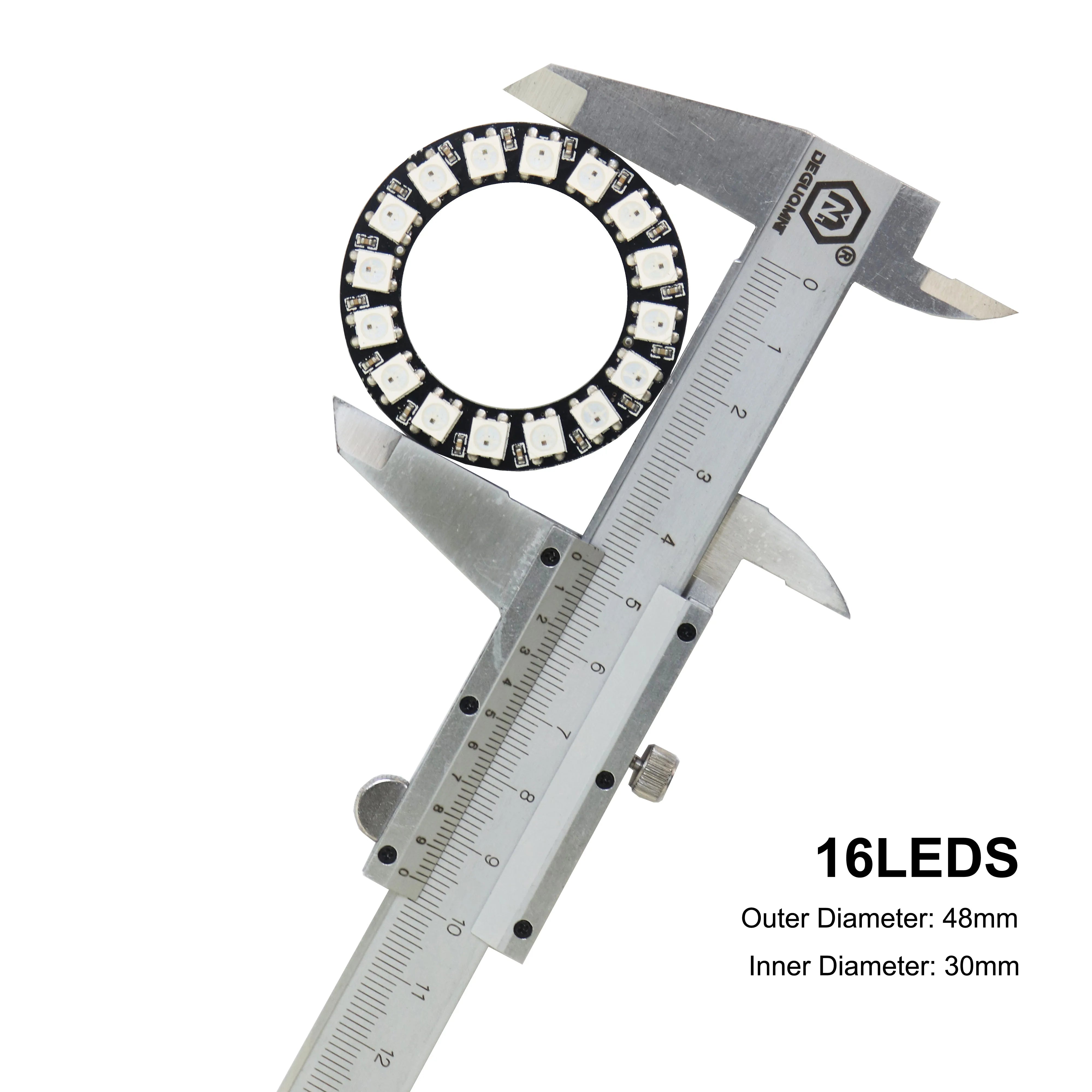 WS2812B RGB LED Pixel Ring - Individually Addressable 8/16/24/35/45-LED DC 5V