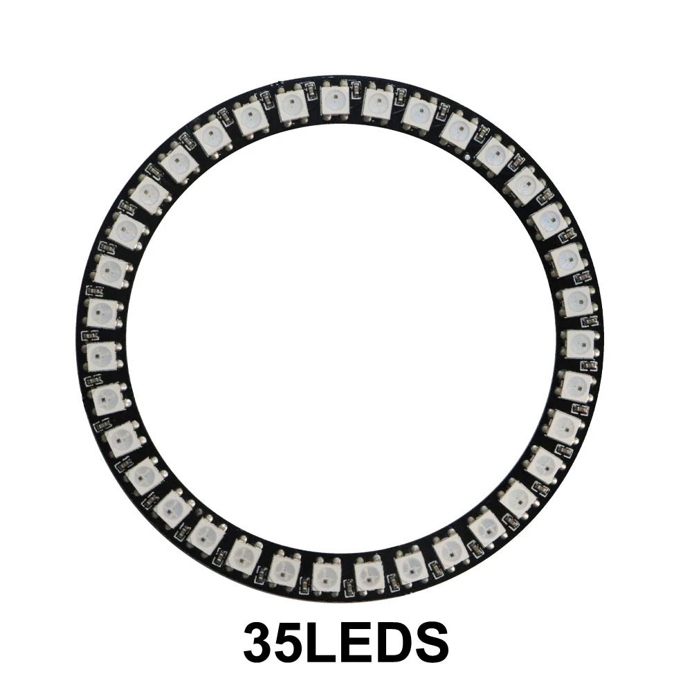 WS2812B RGB LED Pixel Ring - Individually Addressable 8/16/24/35/45-LED DC 5V