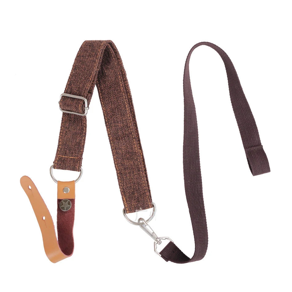 Adjustable Ukulele Strap 70-105 cm (27.6-41.3 in), 4 cm (1.6 in) Breathable Linen Cotton Nail-Free Shoulder Crossbody Strap