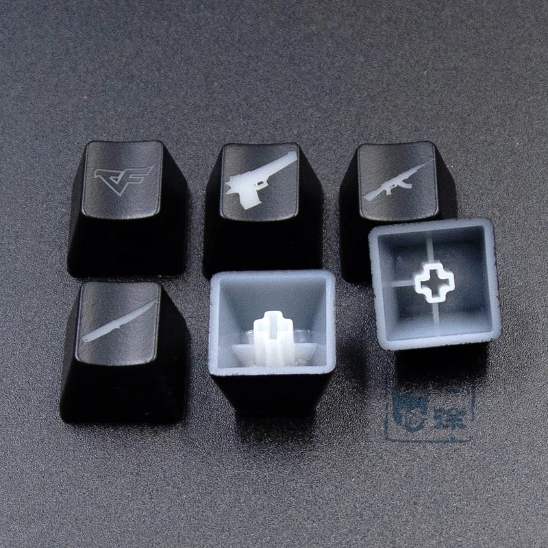 CSGO Themed 6-Pack ABS Keycaps for MX Cross Mechanical Keyboards