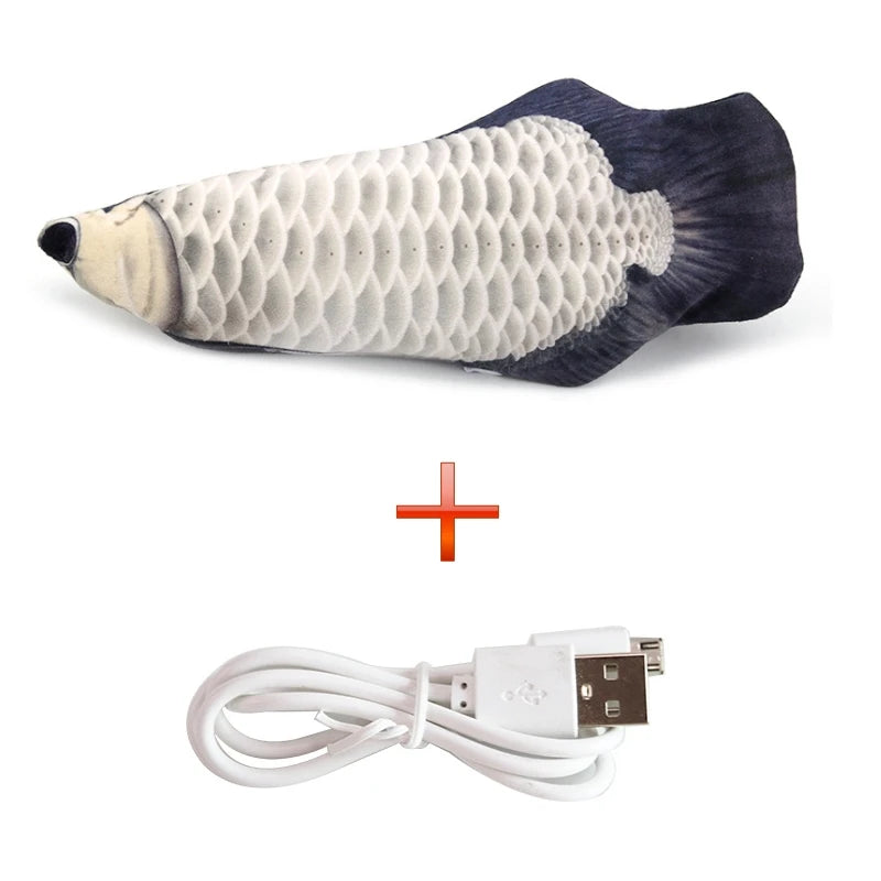 Interactive Dancing Fish Cat Toy - Plush Simulation with Catnip Pocket, Funny Pet Toy for Cats
