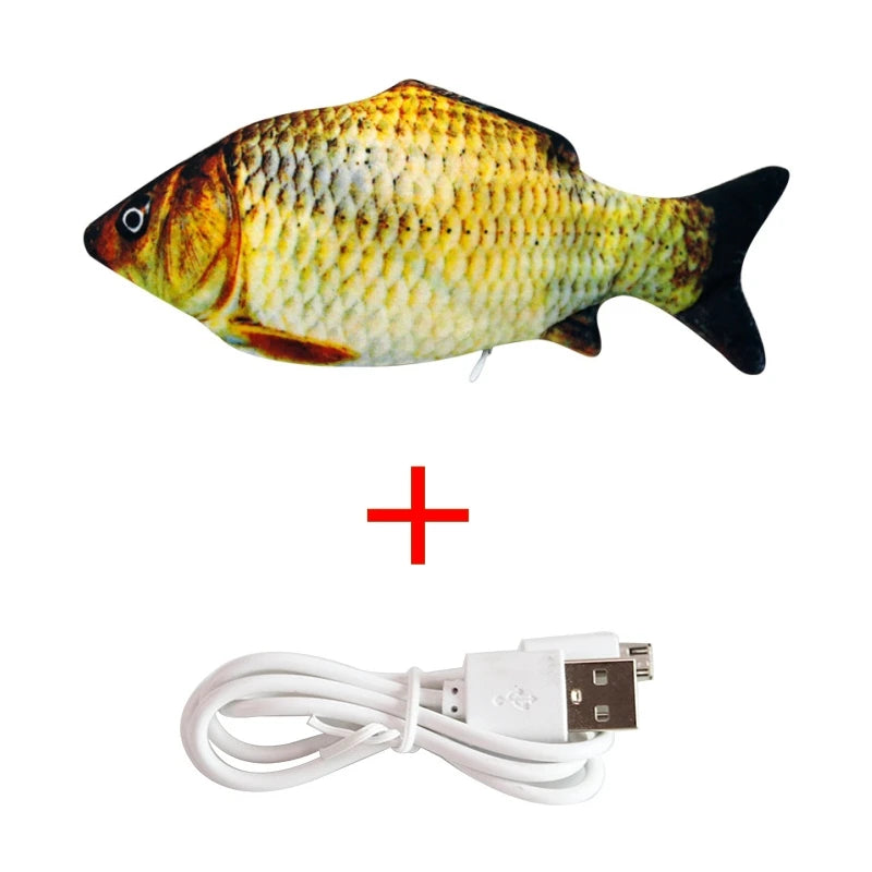 Interactive Dancing Fish Cat Toy - Plush Simulation with Catnip Pocket, Funny Pet Toy for Cats