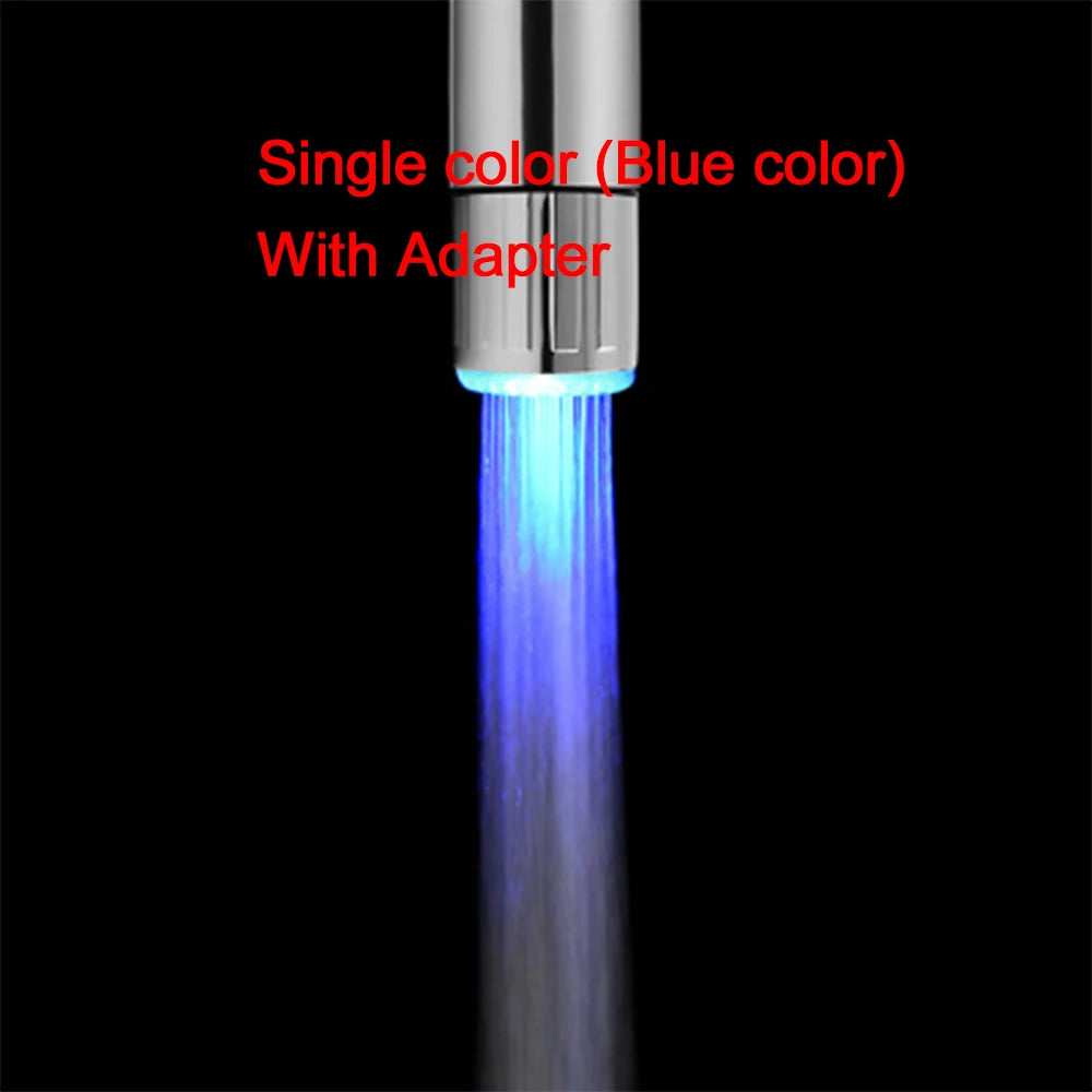 Color-Changing LED Faucet Aerator Light-Up Tap Nozzle with Temperature Sensor Water-Saving for Kitchen & Bathroom