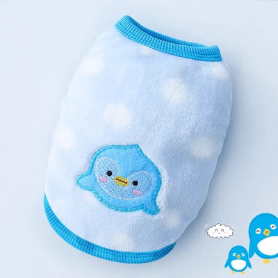 Warm Winter Puffer Vest for Small Dogs & Cats — Soft Fleece Flannel Puppy Sweater (XXS-XL)