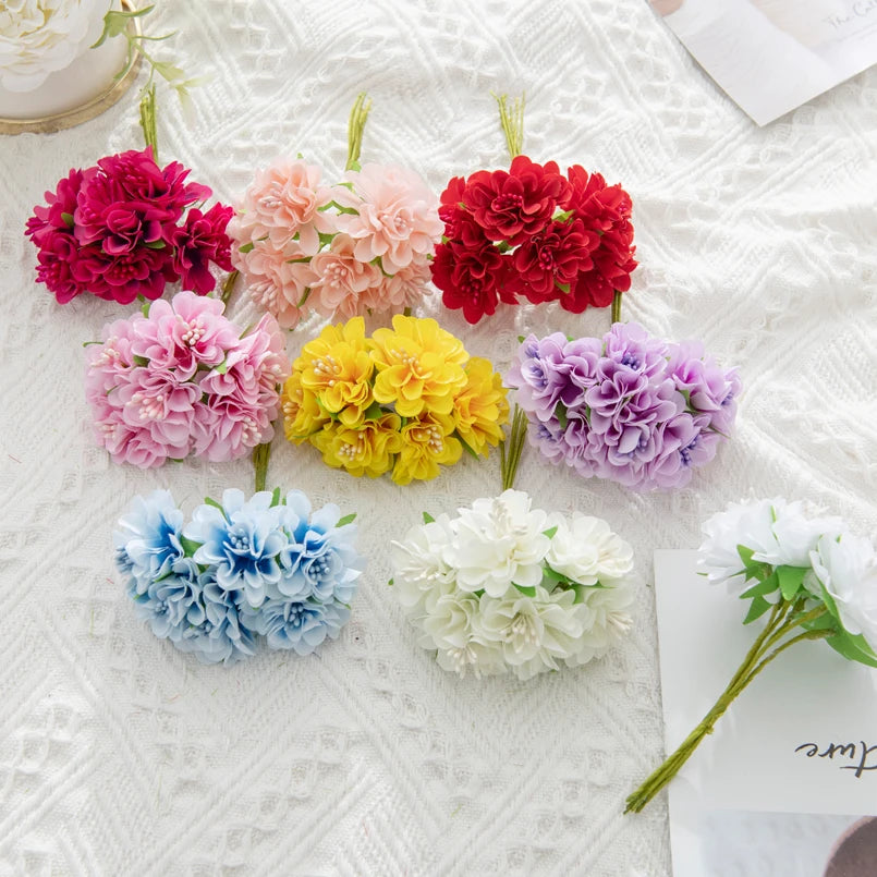 18-Pack Silk Artificial Flower Stamens for Wedding Party Home Decor Bouquets Wreaths Crafts