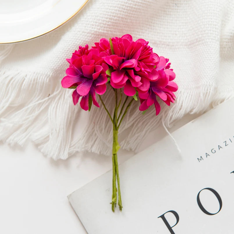 18-Pack Silk Artificial Flower Stamens for Wedding Party Home Decor Bouquets Wreaths Crafts